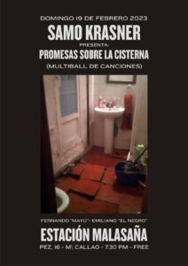 Samo Krasner presenta Promesas Sobre la Cisterna
